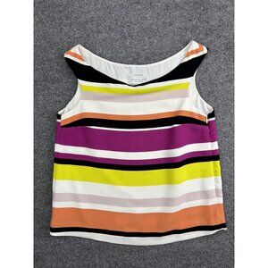 Veronika Maine Tank Top Womens Medium Stripe Sleeveless Blouse Australia
